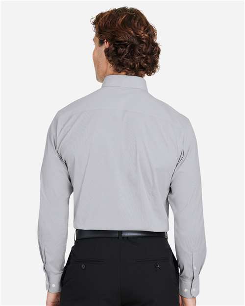Men's CrownLux Performance® Microstripe Dress Shirt - Graphite/ White