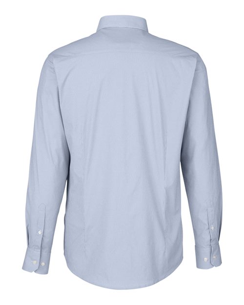 Men's CrownLux Performance® Microstripe Dress Shirt - Navy/ White