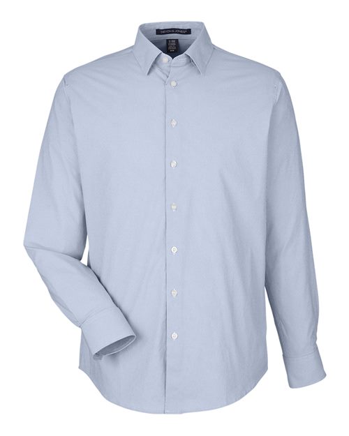 Men's CrownLux Performance® Microstripe Dress Shirt - Navy/ White