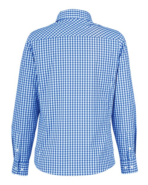 Women's CrownLux Performance® Gingham Dress Shirt - French Blue/ White