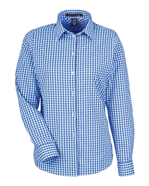 Women's CrownLux Performance® Gingham Dress Shirt - French Blue/ White