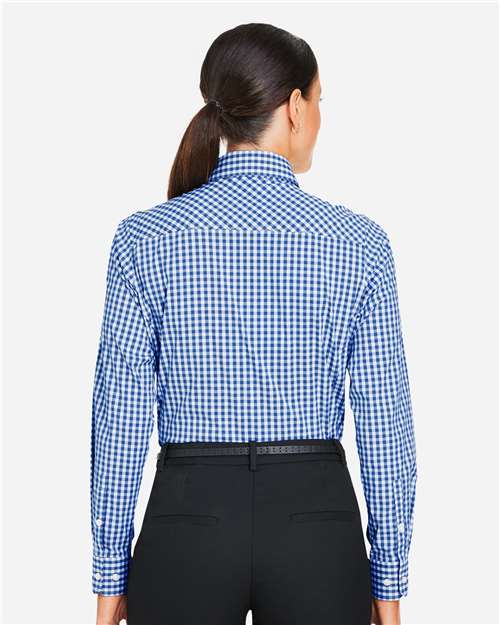 Women's CrownLux Performance® Gingham Dress Shirt - French Blue/ White