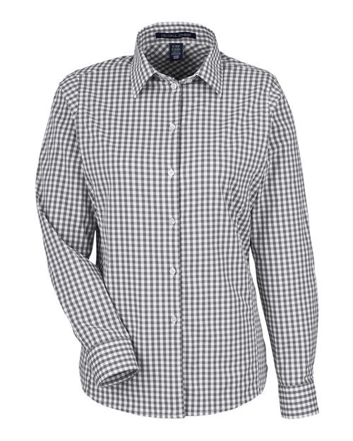 Women's CrownLux Performance® Gingham Dress Shirt - Graphite/ White
