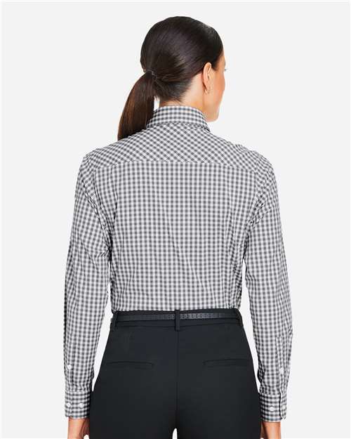 Women's CrownLux Performance® Gingham Dress Shirt - Graphite/ White