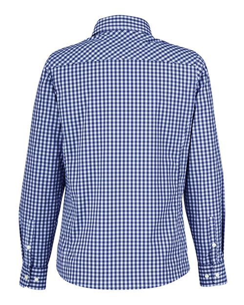 Women's CrownLux Performance® Gingham Dress Shirt - Navy/ White