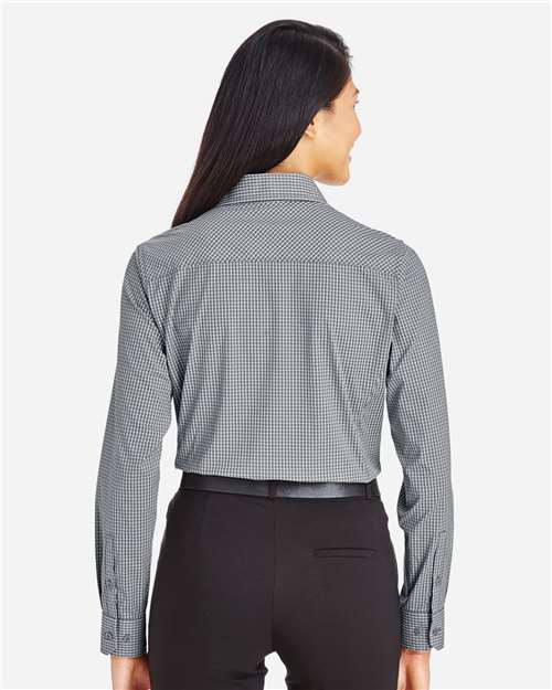 Women's CrownLux Performance® Tonal Mini Check Woven Dress Shirt - Graphite