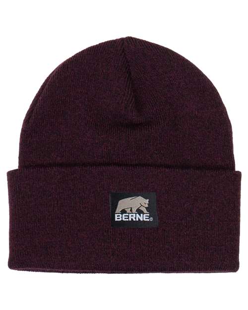 Heritage Knit Cuff Beanie - Maroon/ Black