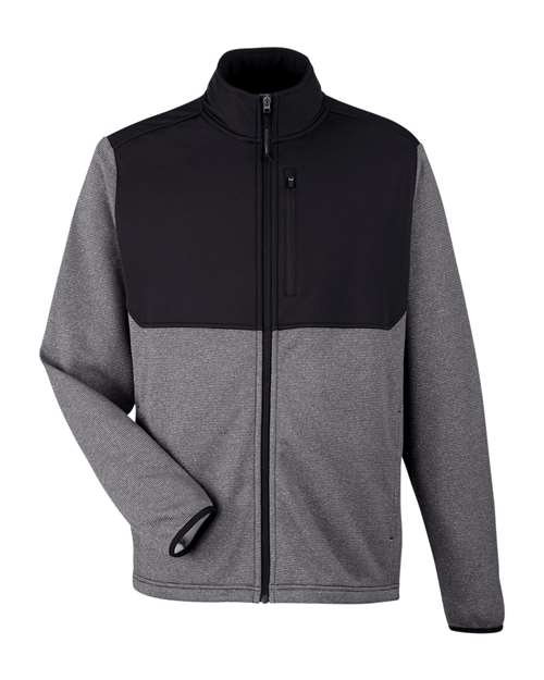 Men's Venture Heathered Stripe Hybrid Jacket - Black/ White