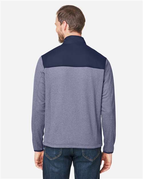 Men's Venture Heathered Stripe Hybrid Jacket - Classic Navy/ White