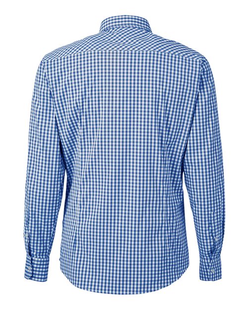 Men's CrownLux Performance® Gingham Dress Shirt - French Blue/ White