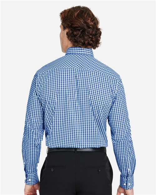 Men's CrownLux Performance® Gingham Dress Shirt - French Blue/ White