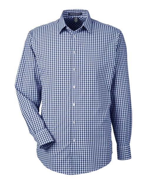Men's CrownLux Performance® Gingham Dress Shirt - Navy/ White