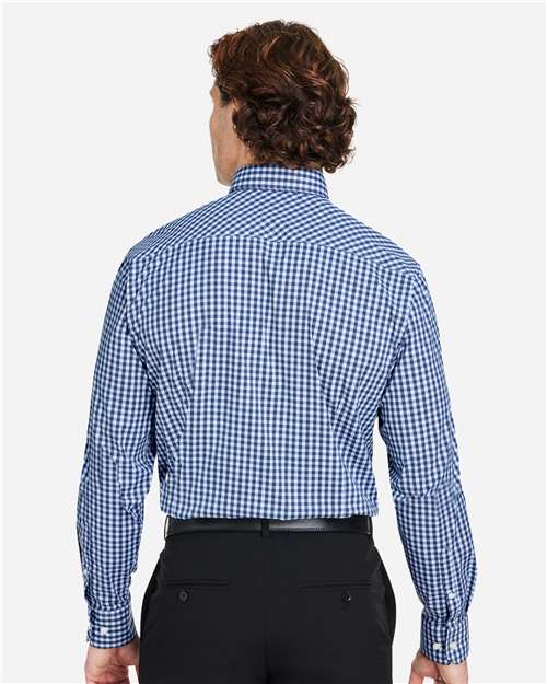 Men's CrownLux Performance® Gingham Dress Shirt - Navy/ White