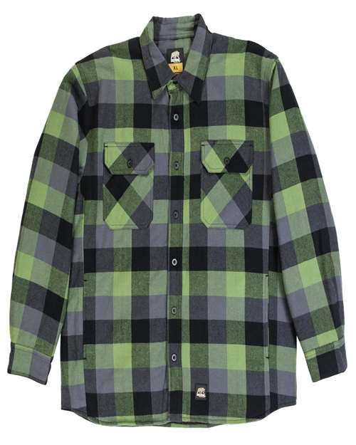 Men's Tall Timber Flannel Shirt Jacket - Plaid Green