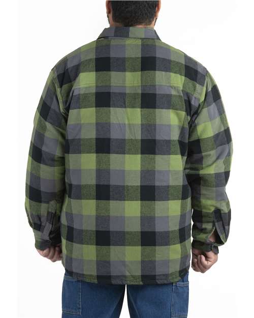 Men's Tall Timber Flannel Shirt Jacket - Plaid Green