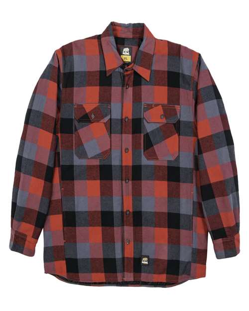 Men's Tall Timber Flannel Shirt Jacket - Plaid Red