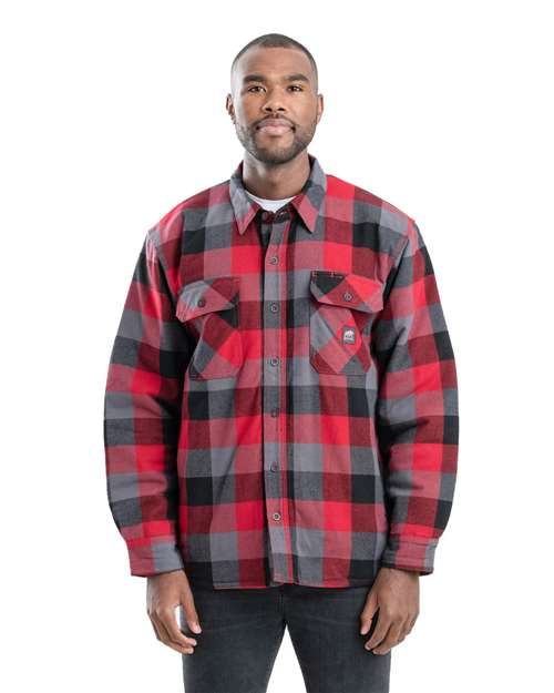 Men's Tall Timber Flannel Shirt Jacket - Plaid Red