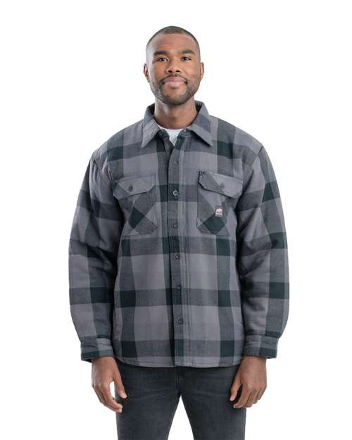 Men's Tall Timber Flannel Shirt Jacket - Plaid Slate