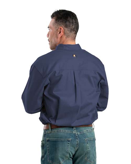 Men's Flame-Resistant Button-Down Work Shirt - Navy