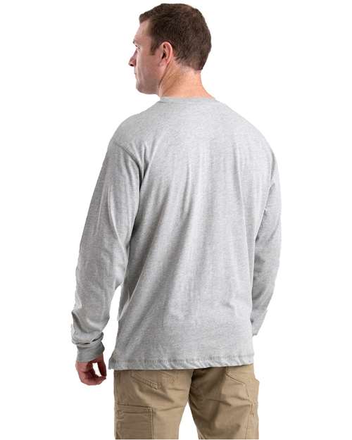 Men's Performance Long Sleeve Pocket T-Shirt - Heather Grey