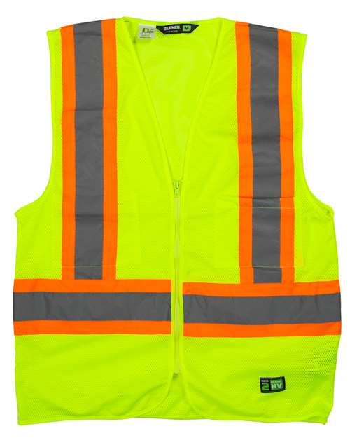 Men's Hi-Vis Class 2 Multi-Color Vest - Yellow
