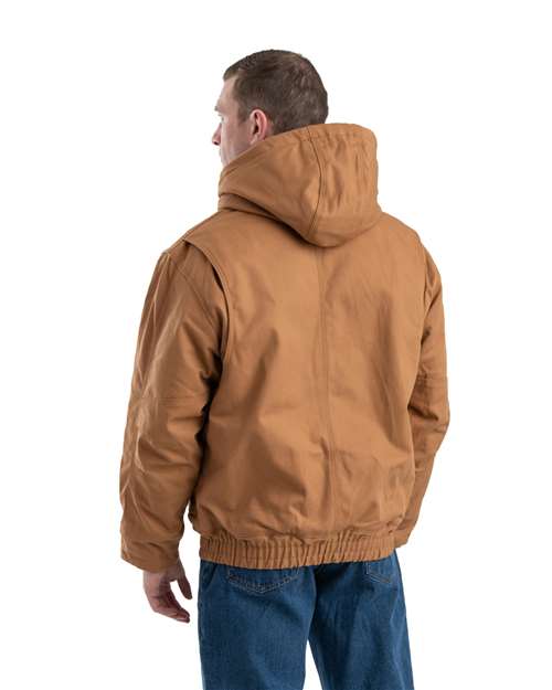 Men's Tall Flame-Resistant Hooded Jacket - Brown Duck