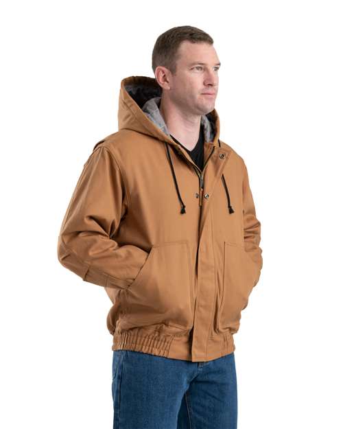 Men's Tall Flame-Resistant Hooded Jacket - Brown Duck
