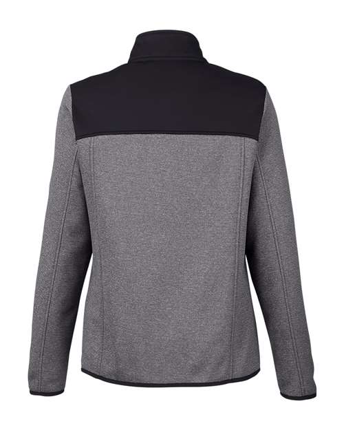 Women's Venture Heathered Stripe Hybrid Jacket - Black/ White