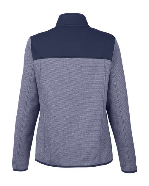 Women's Venture Heathered Stripe Hybrid Jacket - Classic Navy/ White