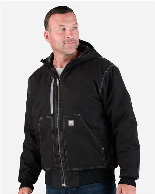 Men's Modern Hooded Jacket - Black
