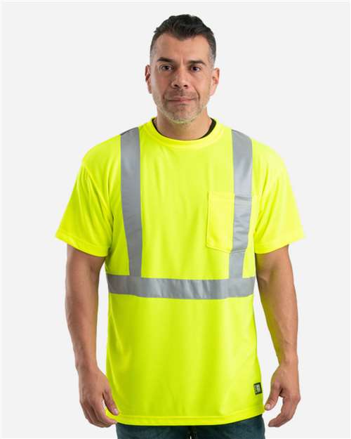 Men's Tall Hi-Vis Class 2 Performance T-Shirt - Yellow