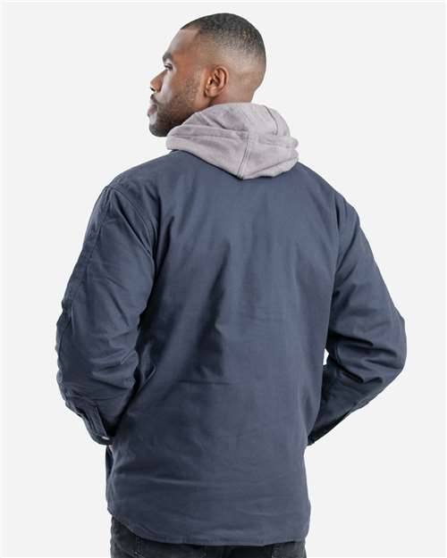 Men's Throttle Hooded Shirt Jacket - Navy