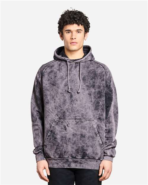 Unisex Vintage Raglan Hooded Sweatshirt - Cloud Black