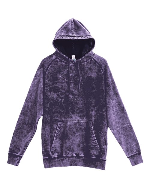 Unisex Vintage Raglan Hooded Sweatshirt - Cloud Purple