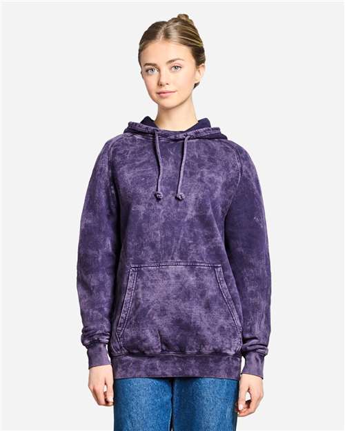Unisex Vintage Raglan Hooded Sweatshirt - Cloud Purple