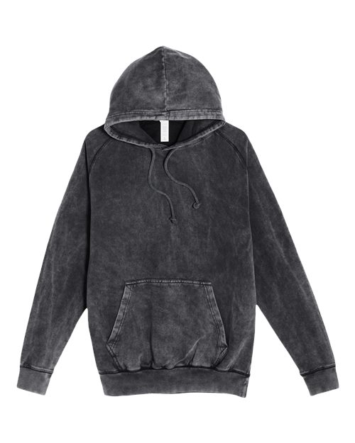 Unisex Vintage Raglan Hooded Sweatshirt - Vintage Black
