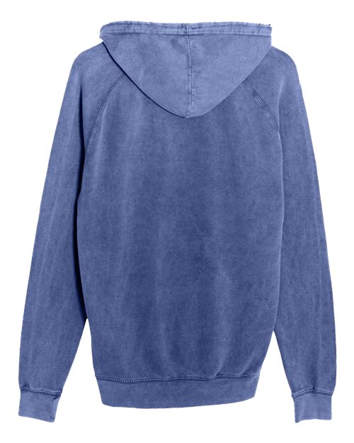 Unisex Vintage Raglan Hooded Sweatshirt - Vintage Denim
