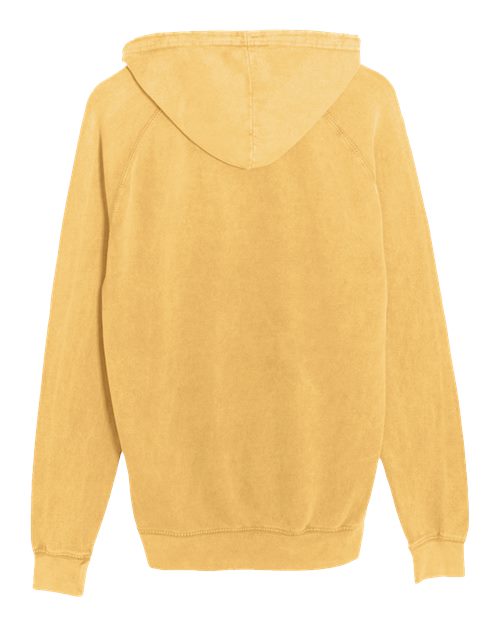 Unisex Vintage Raglan Hooded Sweatshirt - Vintage Mustard