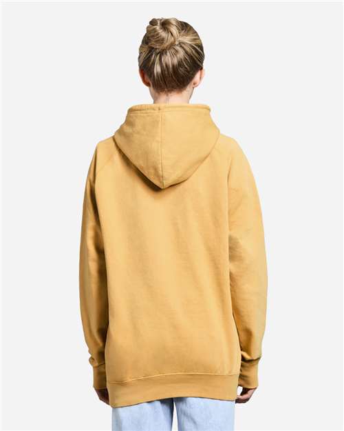 Unisex Vintage Raglan Hooded Sweatshirt - Vintage Mustard