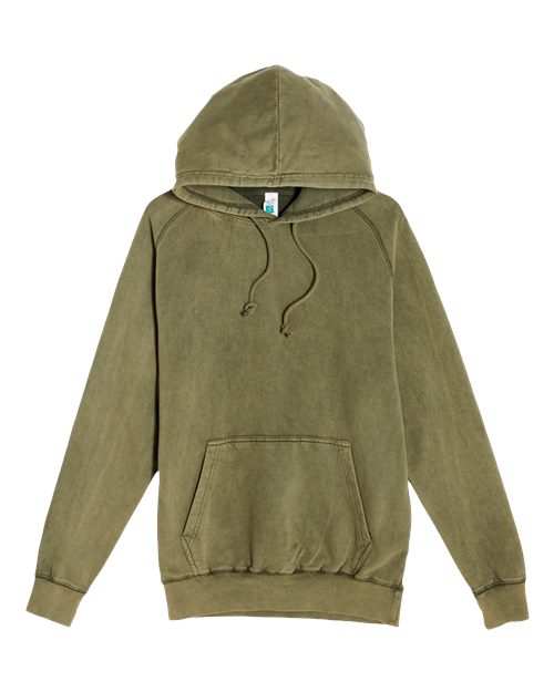 Unisex Vintage Raglan Hooded Sweatshirt - Vintage Olive