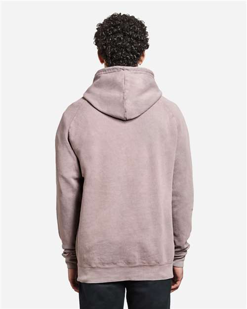 Unisex Vintage Raglan Hooded Sweatshirt - Vintage Zinc