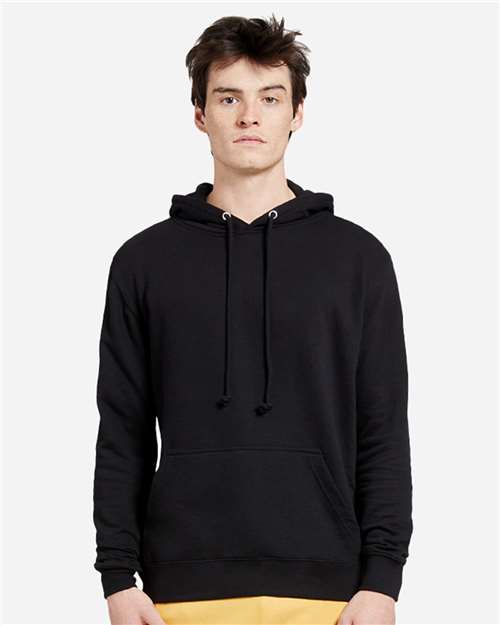 Unisex French Terry Pullover Hooded Sweatshirt - Black