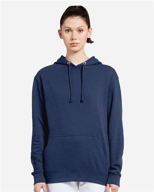 Unisex French Terry Pullover Hooded Sweatshirt - Navy