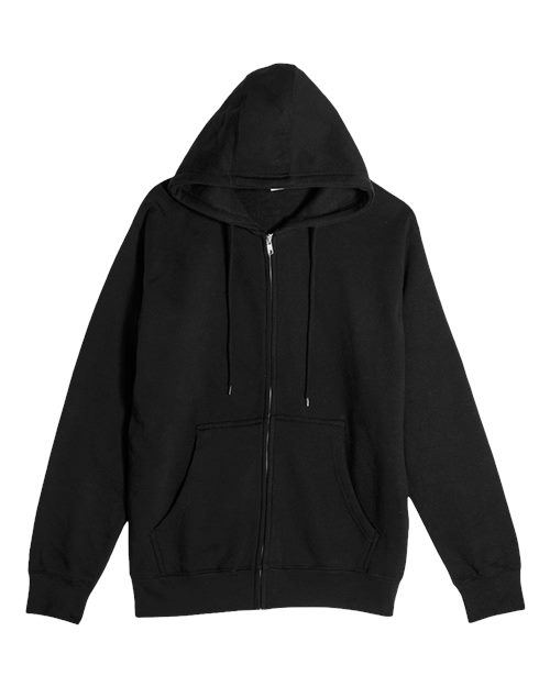 Unisex Premium Full-Zip Hooded Sweatshirt - Black