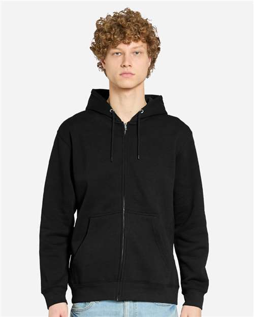Unisex Premium Full-Zip Hooded Sweatshirt - Black