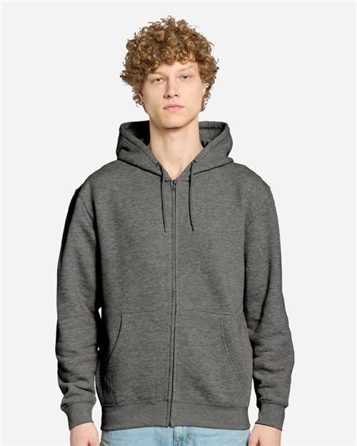 Unisex Premium Full-Zip Hooded Sweatshirt - Charcoal Heather