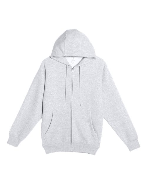 Unisex Premium Full-Zip Hooded Sweatshirt - Heather Grey