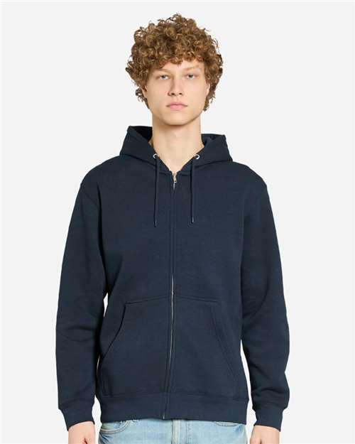 Unisex Premium Full-Zip Hooded Sweatshirt - Navy