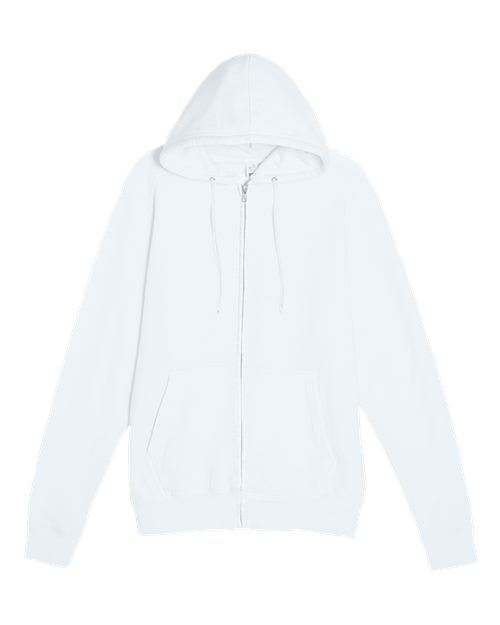 Unisex Premium Full-Zip Hooded Sweatshirt - White