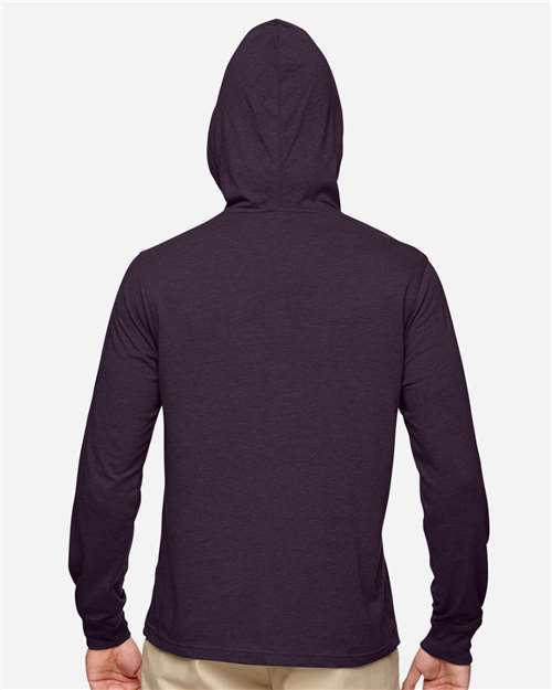 Unisex Eco Jersey Pullover Hooded Long Sleeve T-Shirt - Eggplant